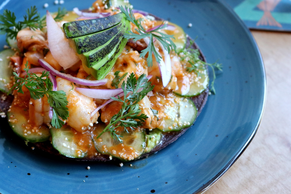 Tostada de campechana at Zaranda. | Photo by Paula Murphy