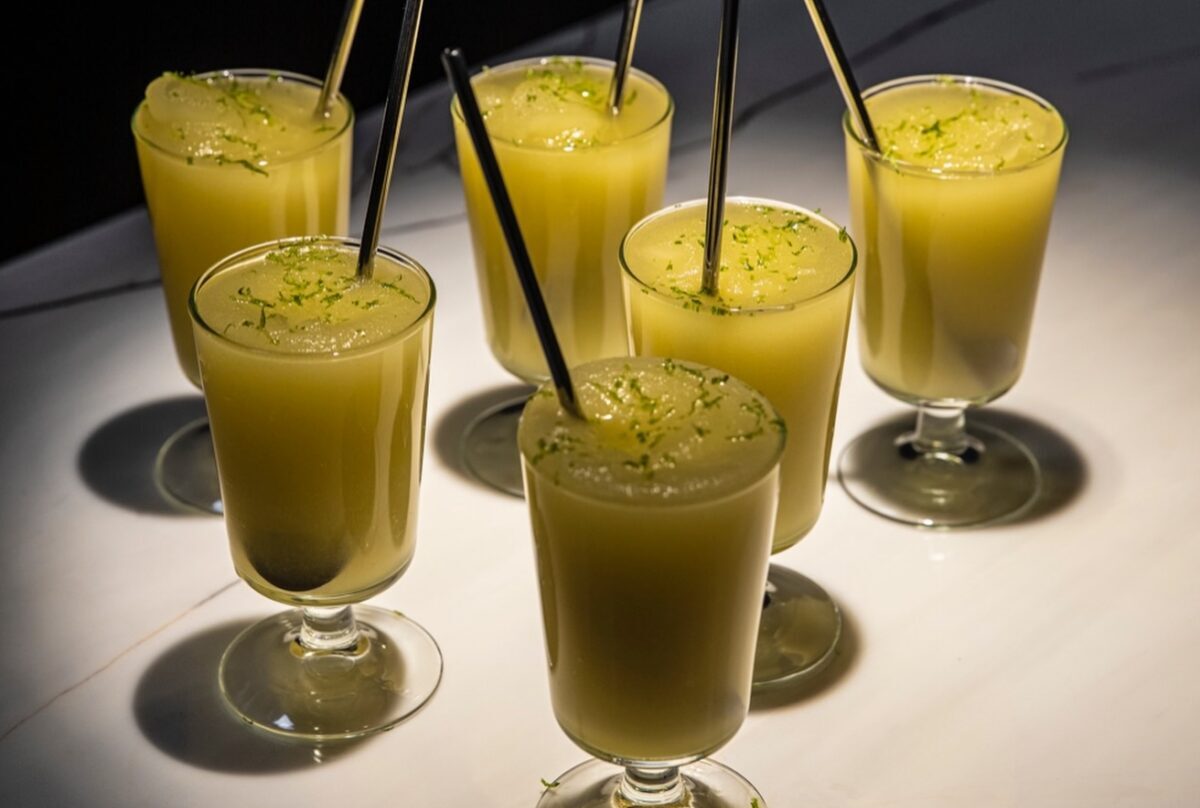 Corsica's frozen drink machine keeps its signature Citron Sunrise cocktail chilled and ready | Photo courtesy of Corisca