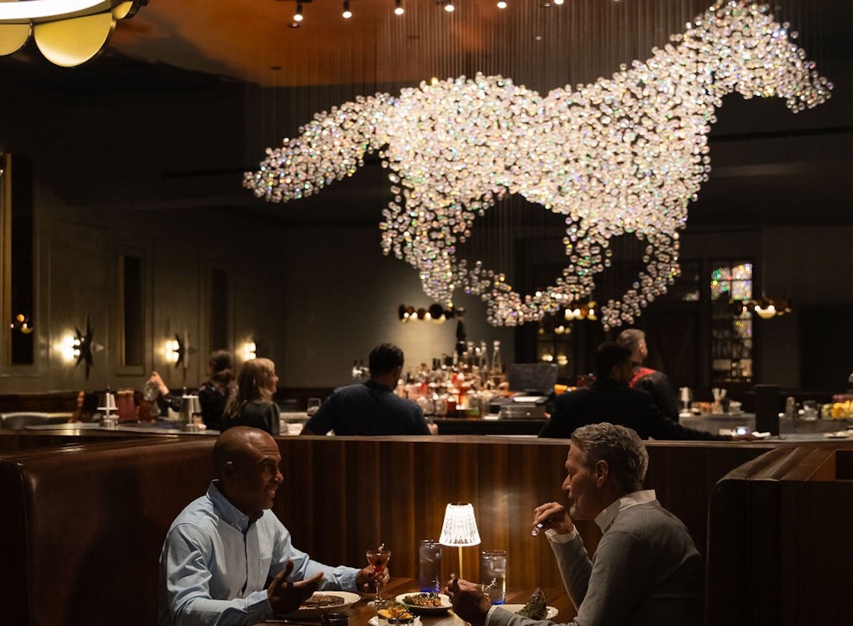 The eye-catching dining room and bar at Trick Rider. | Photo by Trick Rider