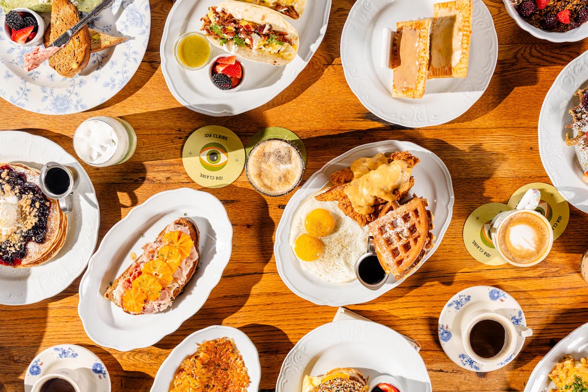 Breakfast spread featuring sweet and savory dishes at Ida Claire. | Photo by Ida Claire