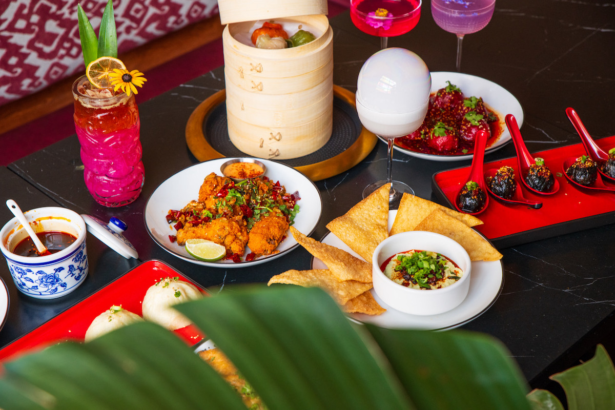 Wokstar_WestWillage_©AdrianaHerrera_11 - DiningOut A spread from WokStar Chinese, including eye-catching cocktails and shareable plates, from soup dumplings and crispy wings to spicy meatballs and creamy crab rangoon dip. | Photo by Adriana Herrera