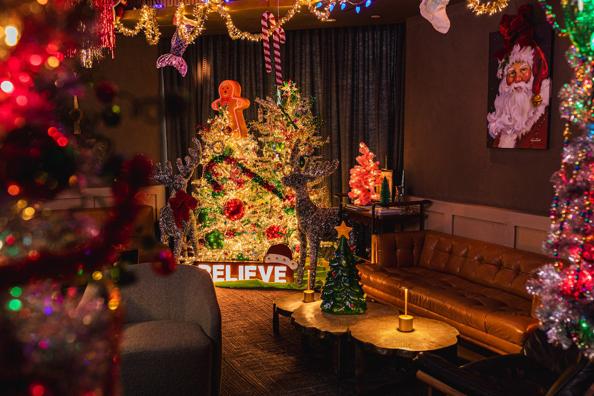 Crazy Christmas lights at Bandista in the Four Seasons Hotel. | Photo by Four Seasons Houston