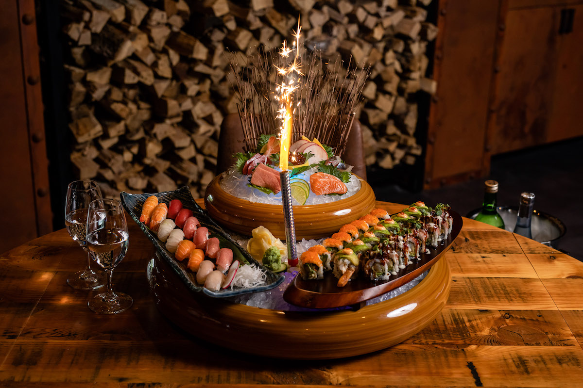 The Omakase Platter at Prime 131 is a sushi extravaganza that comes to the table with sparklers. | Photo by Kirsten Gilliam