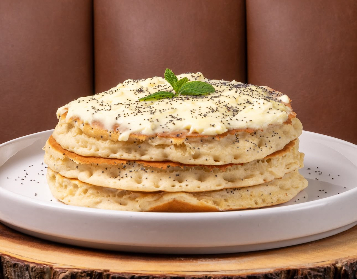 Lemon poppy seed pancakes at 360 Brunch House. | Photo by 360 Brunch House