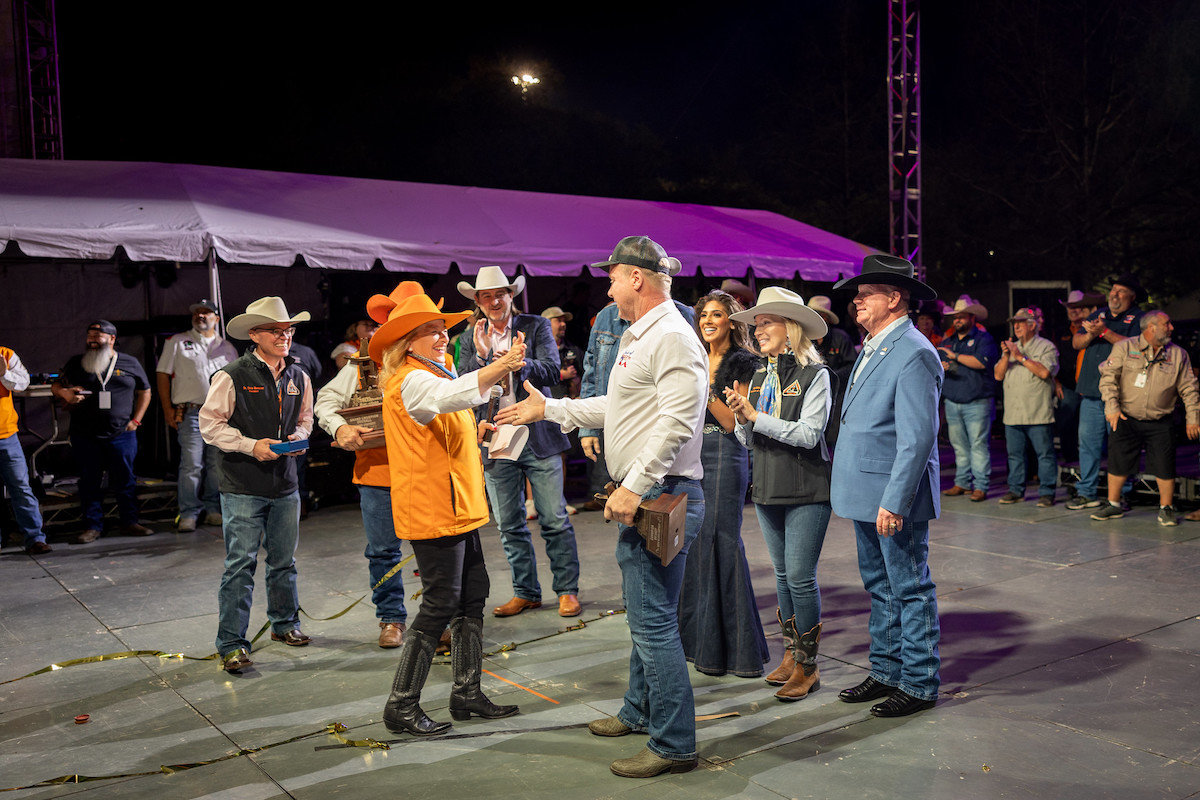 The Grand Champion is named on stage at the 2024 WCBBQ Contest. | Photo by WCBBQ Committee Photographers 
