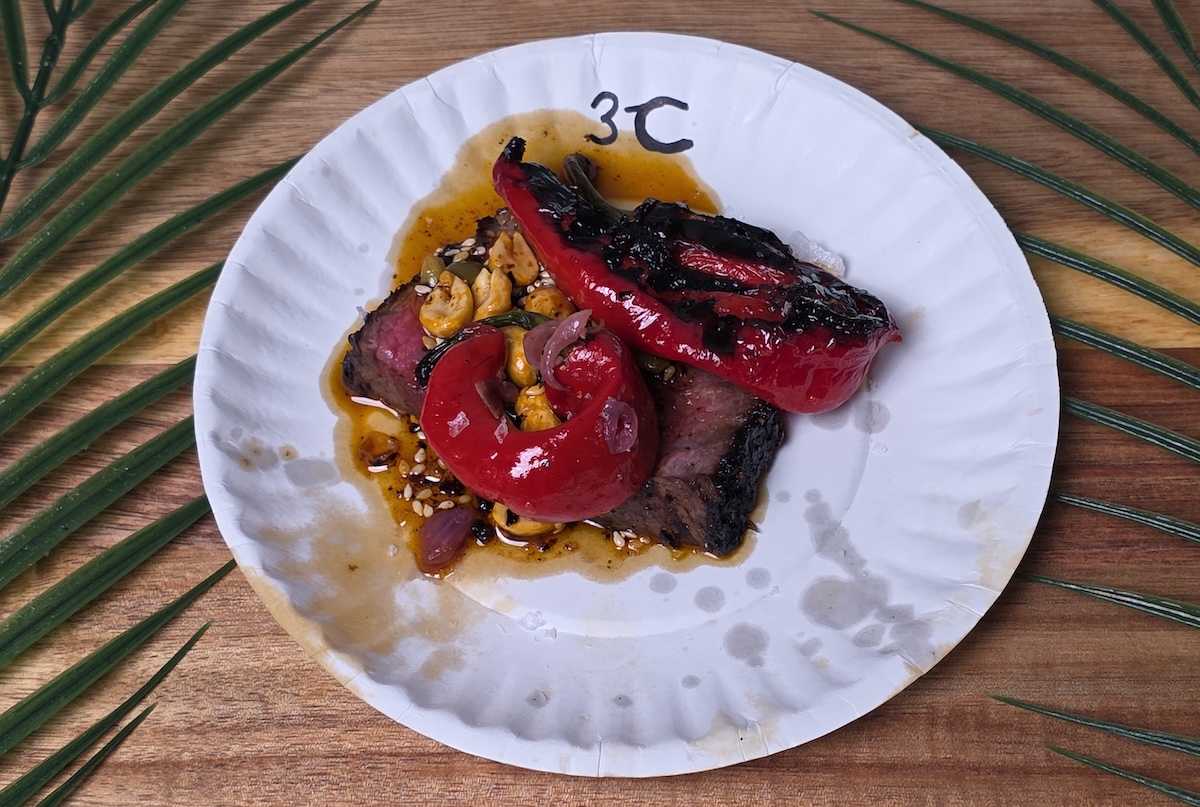 AJAX Denver served up a mean piece of steak with peppers and peanuts. | Photo by DiningOut Staff