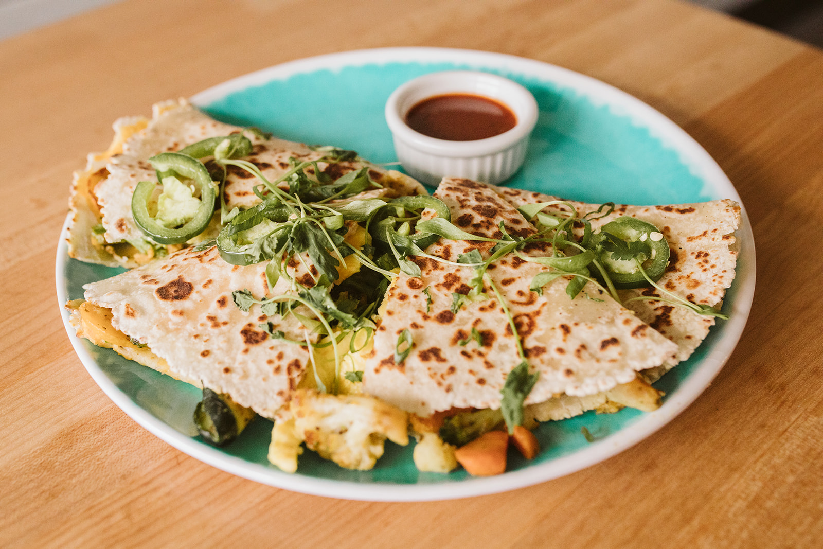 - DiningOut Quesadilla from Just Be Kitchen. | Photo by Just Be Kitchen