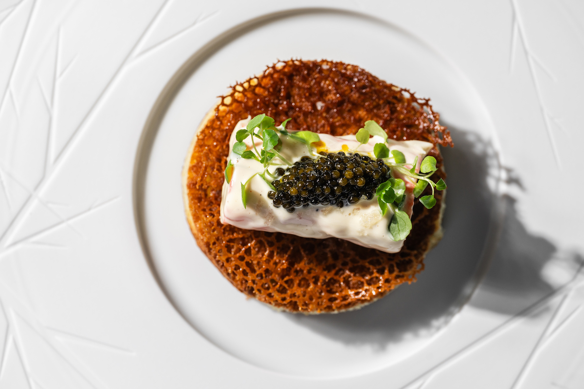 Alaskan king crab with caviar at Turner's Cut. | Photo by Brian Kennedy