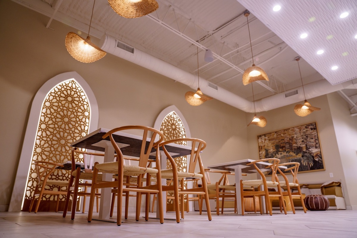 The dining room at Arwa Yemeni Coffee. | Photo by Arwa Yemeni Coffee