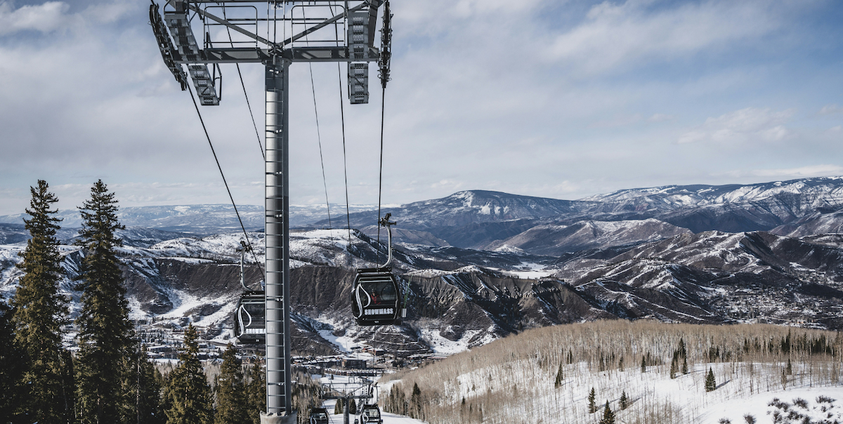 - DiningOut ski slope and ski lift in aspen