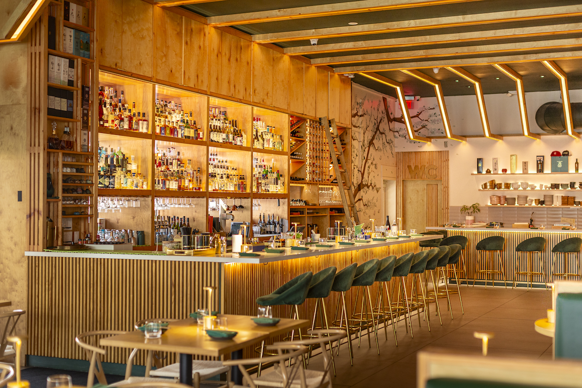 The bar and sushi counter at Aya Sushi. | Photo by Jenn Duncan