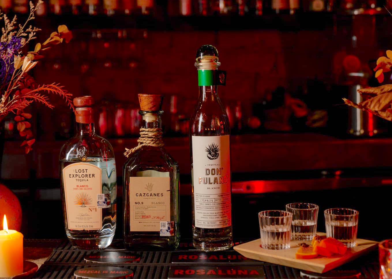 - DiningOut The candlelit space at Ayahuasca Cantina gives way for tequila tastings and cocktails. | Photo by Ayahuasca Cantina