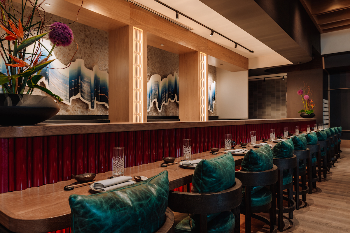 - DiningOut The luxe sushi counter at Azumi. | Photo by Brian Kennedy