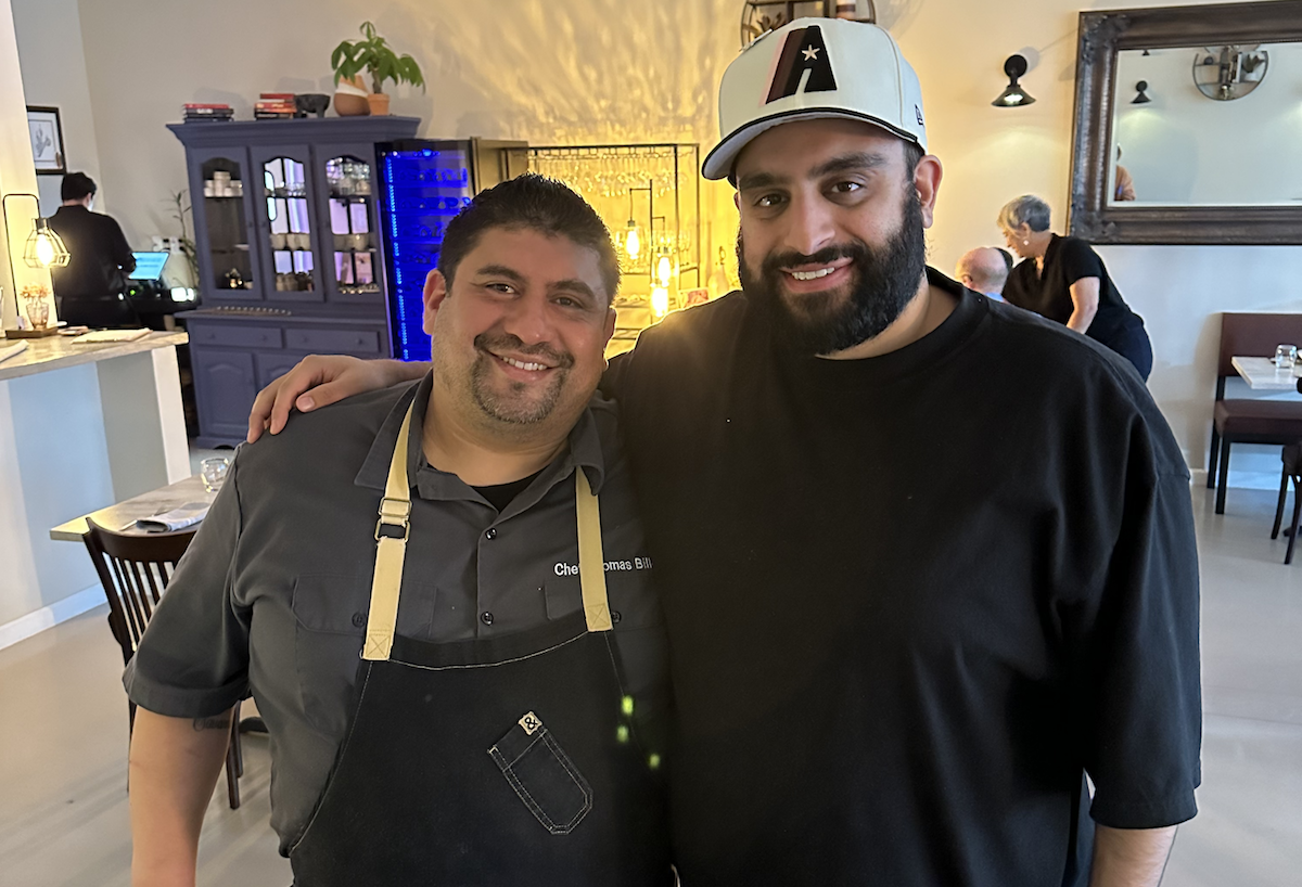 - DiningOut Chefs Thomas Bille and Abbas Dhanani team up for a "burger omakase" at Burger Bodega. | Photo by Burger Bodega