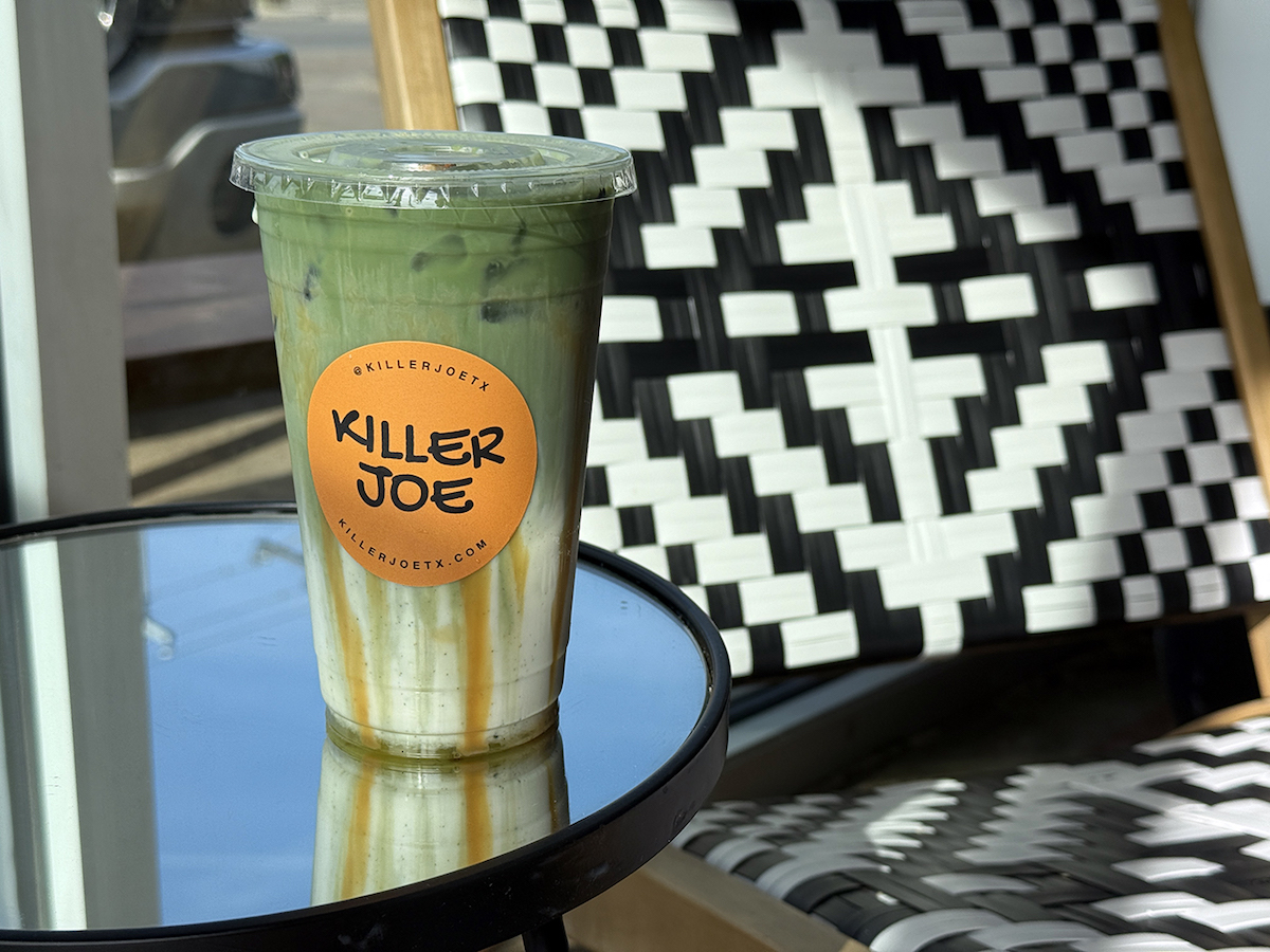 Pistachio caramel latte matcha at Killer Joe. | Photo by Desiree Gutierrez
