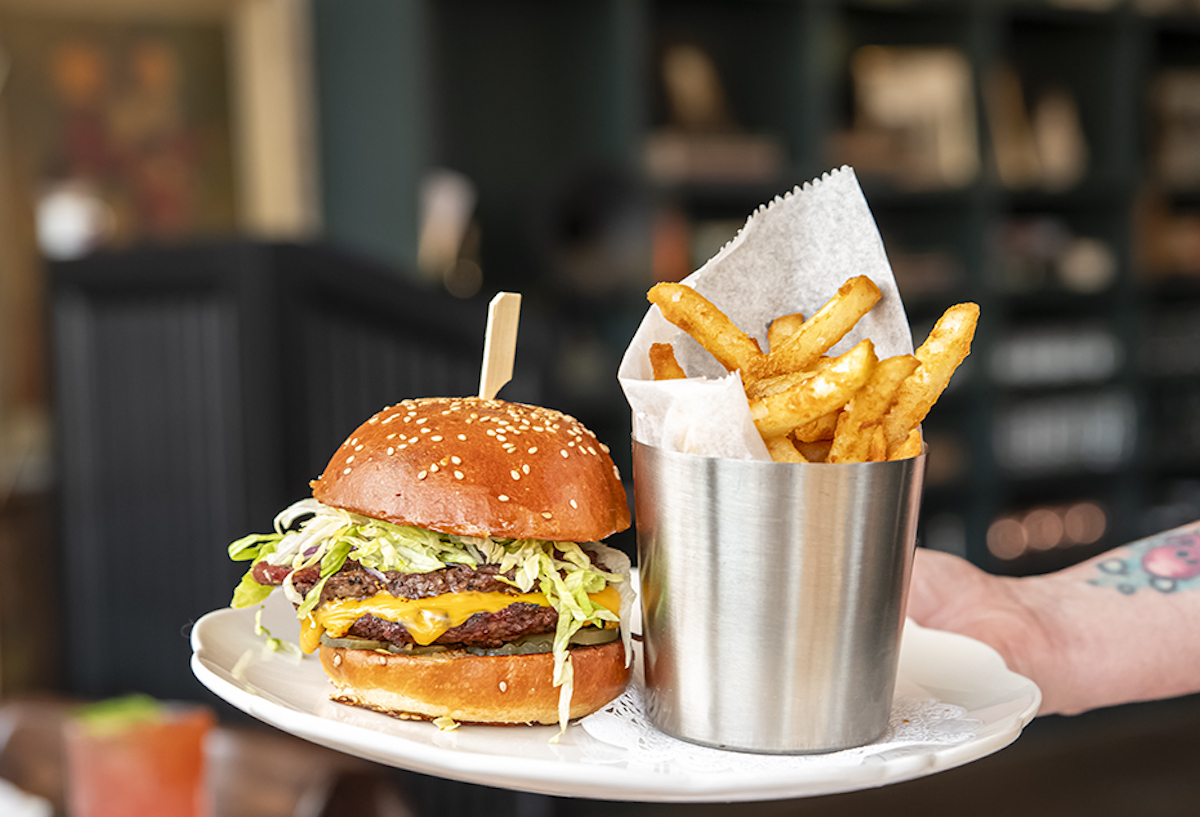 The burger at Pillar. | Photo by Adriana Herrera