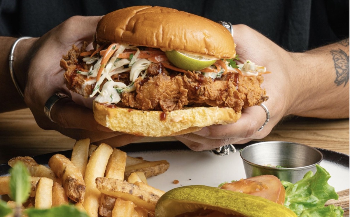 Crispy chicken sandwich at Black Tap Craft Burgers & Beer. | Photo by Black Tap Craft Burgers & Beer
