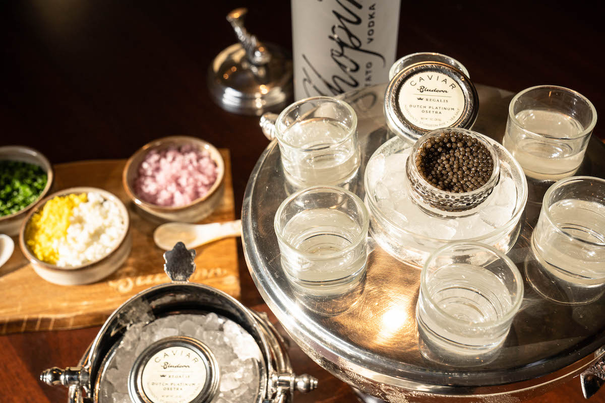 Caviar service at Bludorn. | Photo by Michael Anthony