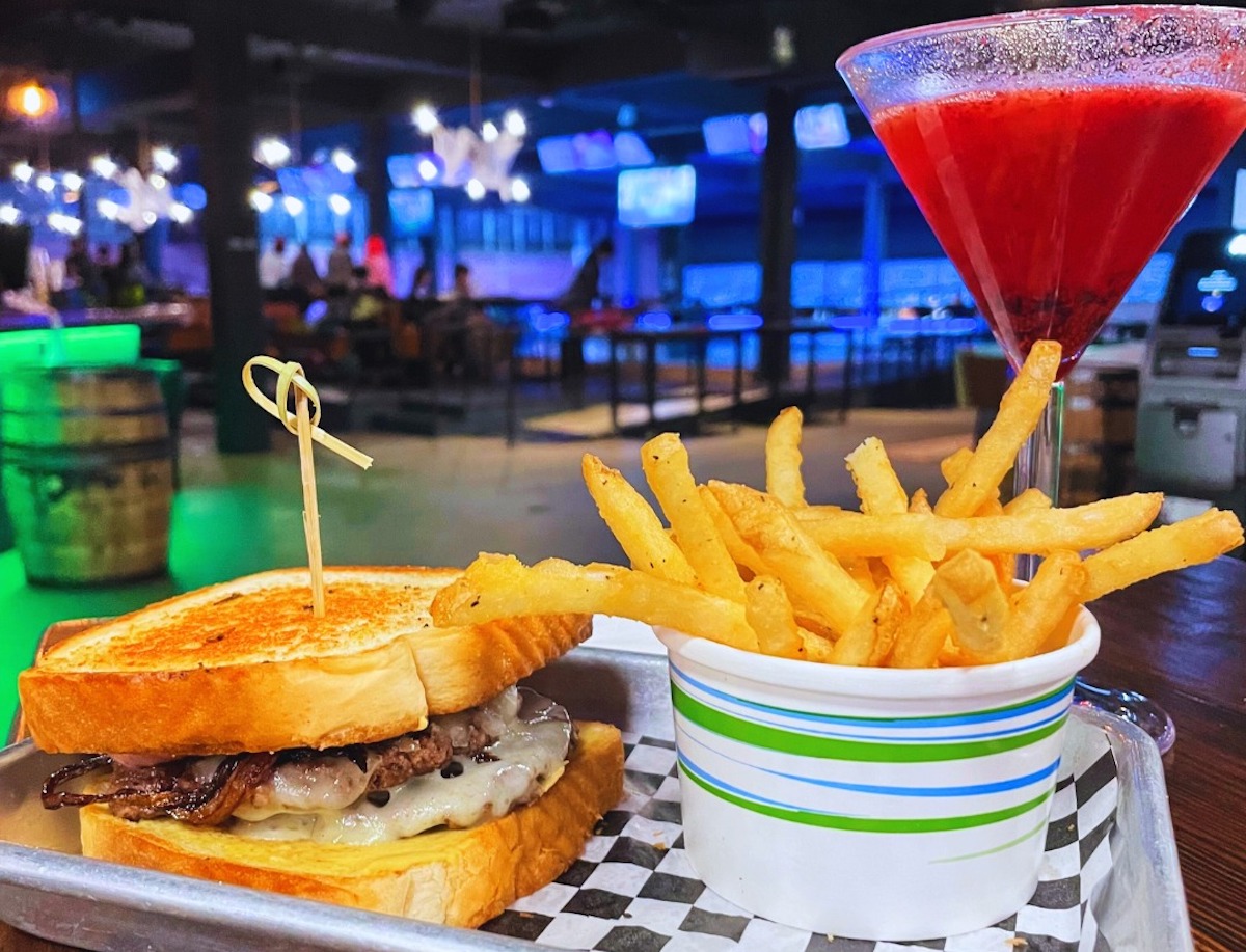 Comfort eats and a cocktail at Bowlounge. | Photo by Bowlounge