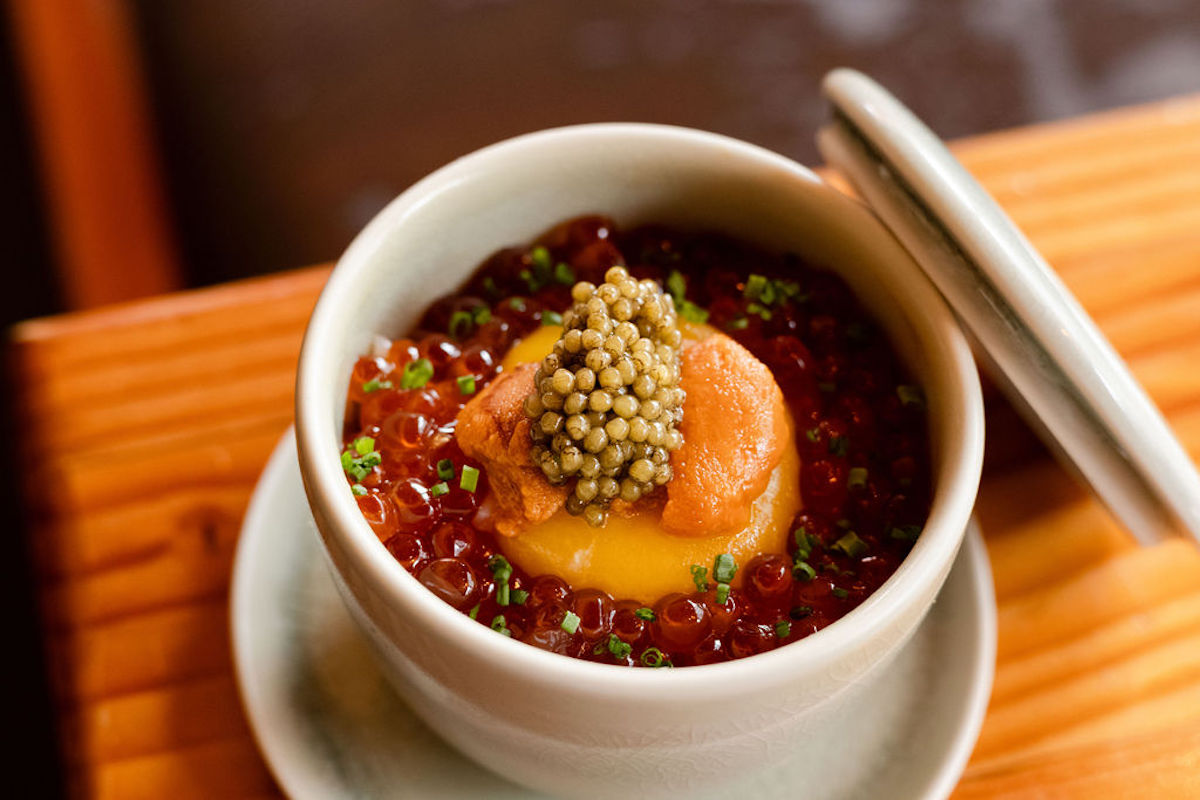 Caviar and uni at Azumi. | Photo by Atlas Restaurant Group