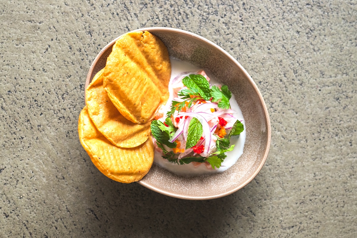 - DiningOut Ceviche de Coco at Luciana. | Photo by Casey Wilson