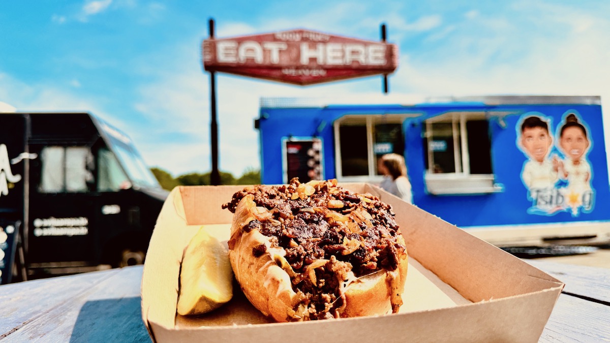 - DiningOut A cheesesteak from the Steak Me Home Tonight food truck at Truck Yard. | Photo by Truck Yard