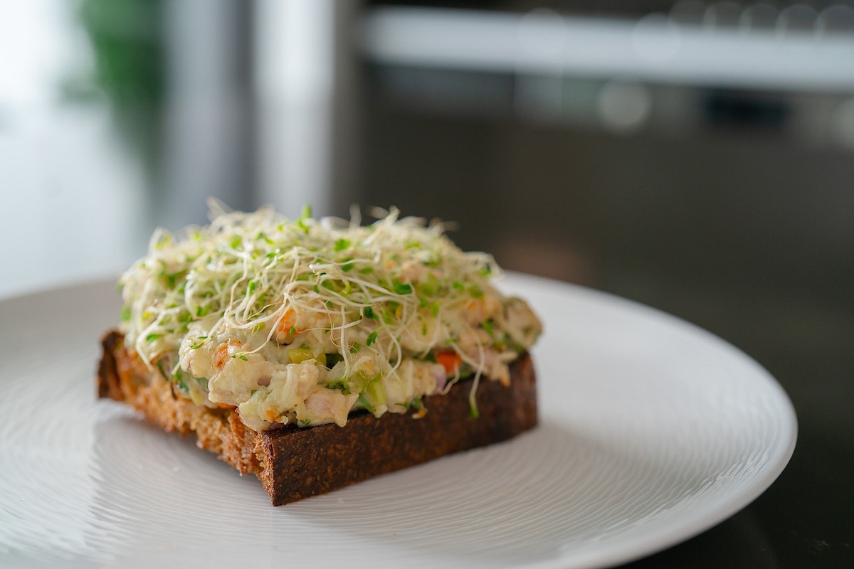 Goode-Co-BBQ-1977-Sandwich-by-Goode-Company - DiningOut Global Chef Carrie Baird made Tuna Melt Fancy Toast. | Photo by Behind the Apron Media