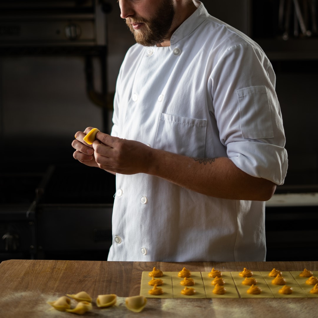 - DiningOut Global Chef Ty Leon of Restaurant Olivia in Denver making pasta