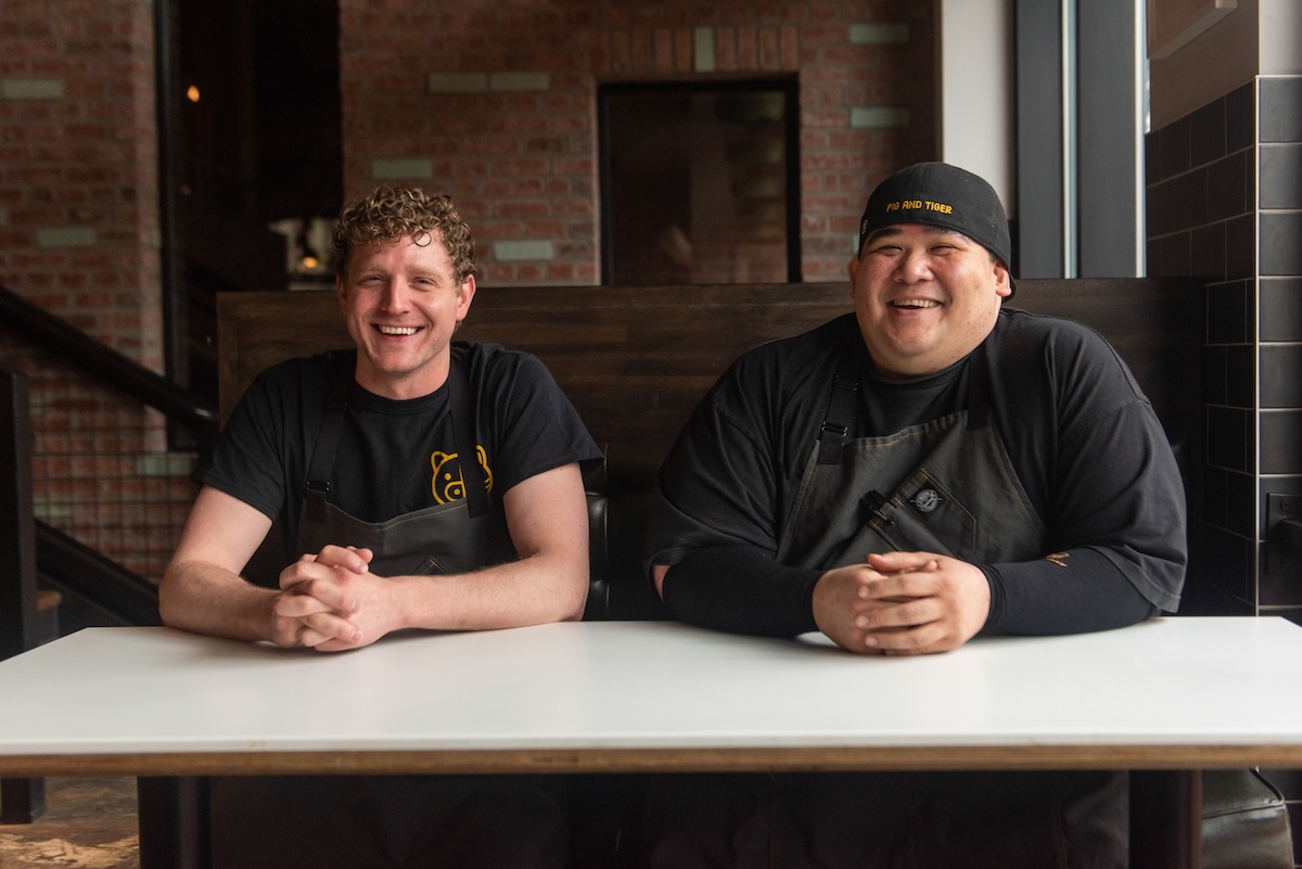 Chefs Travis Masar and Darren Chang of Pig & Tiger in Denver. | Photo by Will Blunt