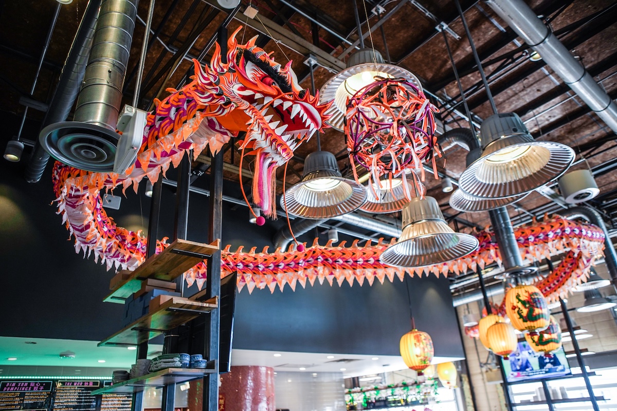 The iconic dragon hanging over Chi Lin in the Stanley Marketplace will also flank the entrance to Bad Peach. | Photo by Angela Chung