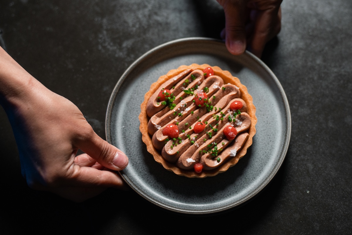 Dishes change seasonally at BearLeek, but you may find the chicken liver tart on the menu. | Photo by Jeff Fierberg