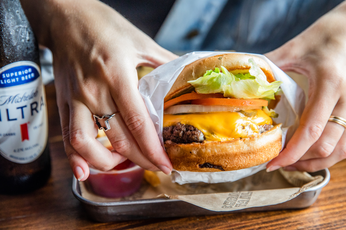 Christian's Tailgate's famed cheeseburger. | Photo by Becca Wright