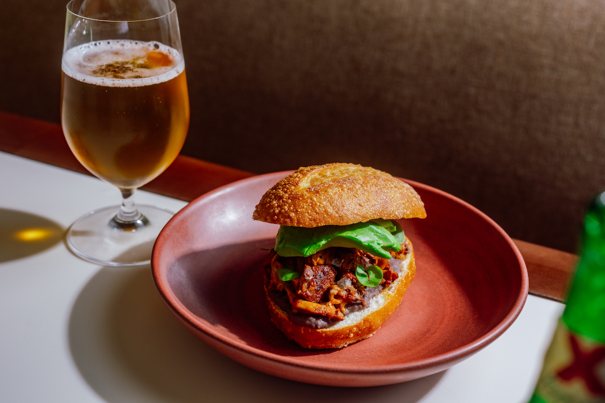 The cochinita sandwich on the lunch menu at Mayahuel. | Photo by Brian Kennedy