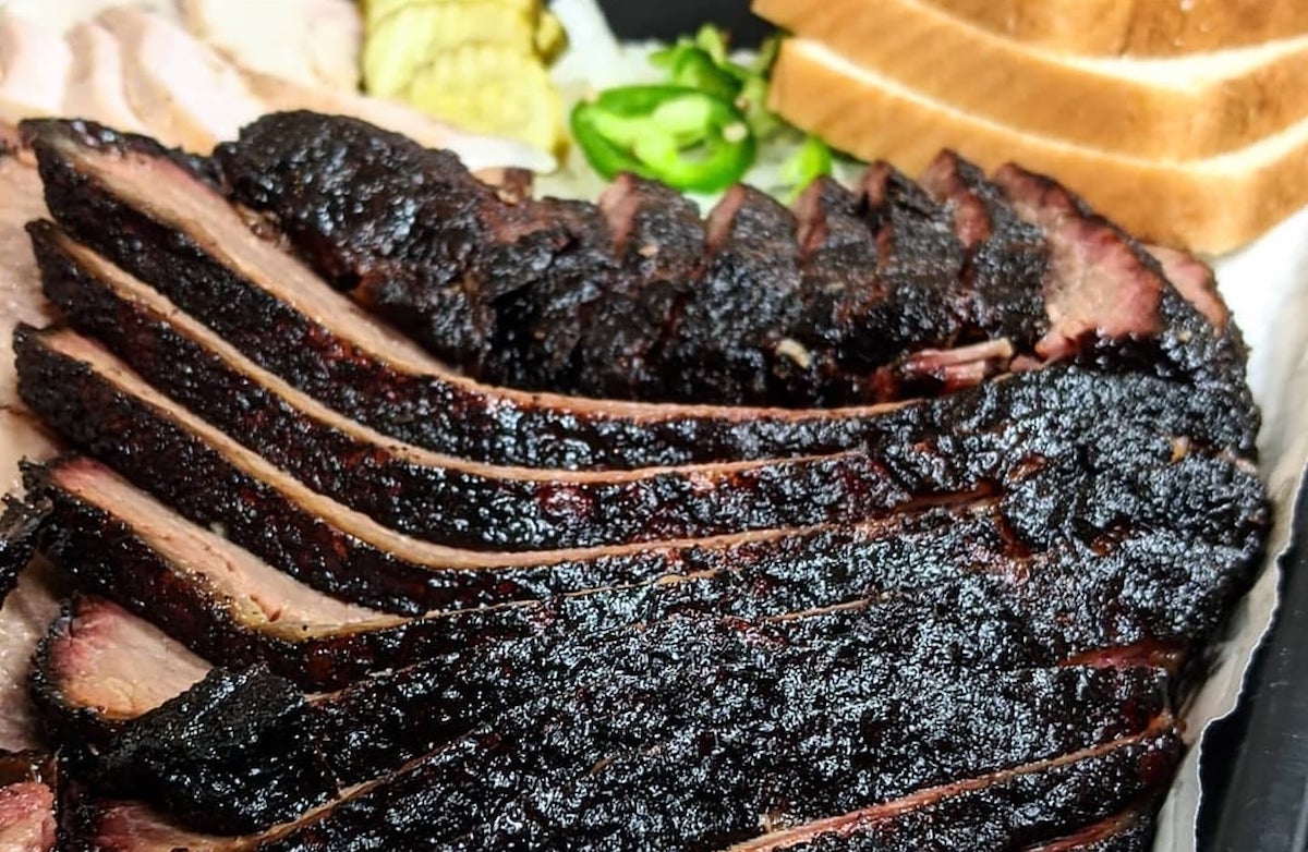 Sliced brisket at Corkscrew BBQ. | Photo by Corkscrew BBQ