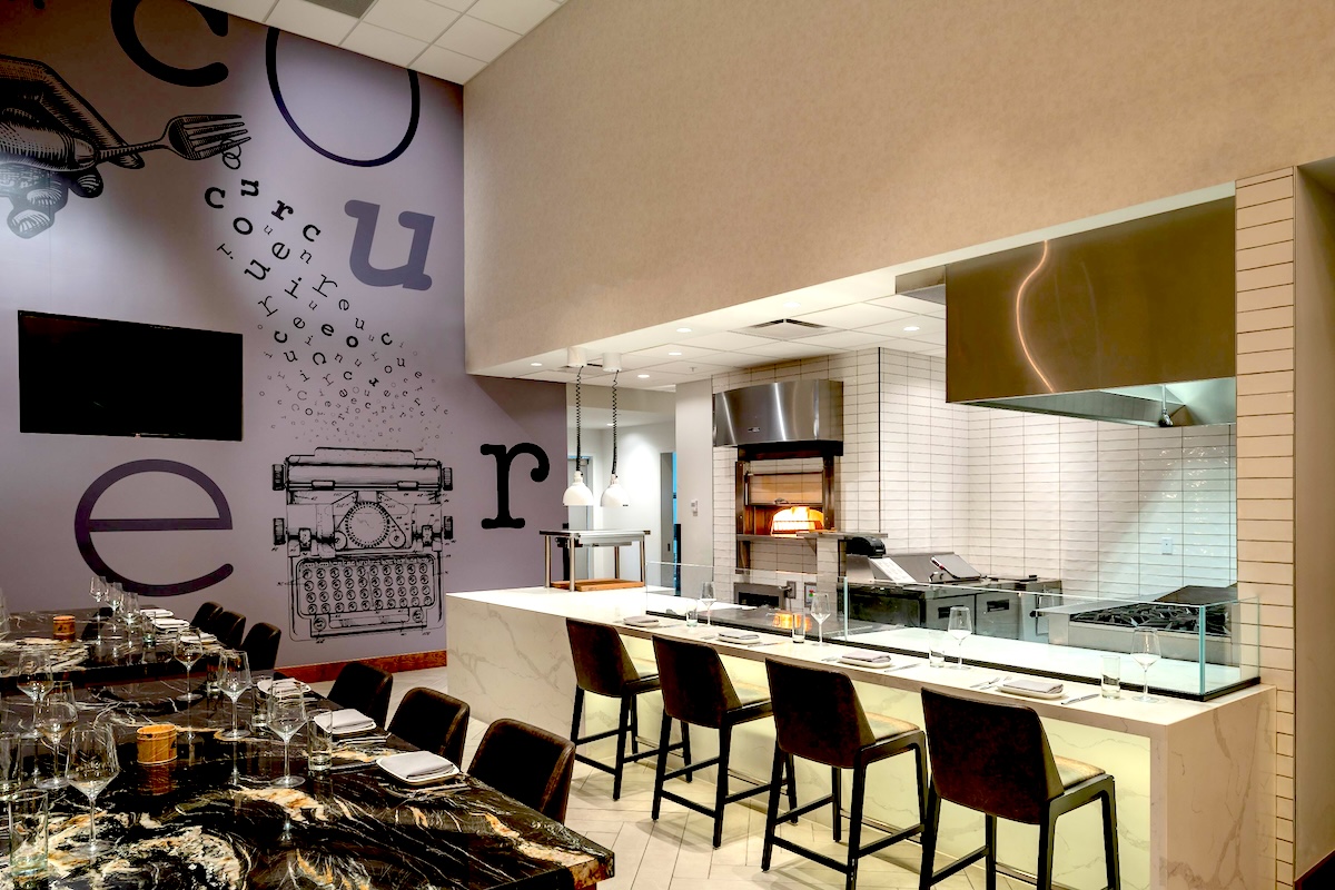 Nods to the newspaper that was housed here before can be seen in the decor. | Photo by Courier