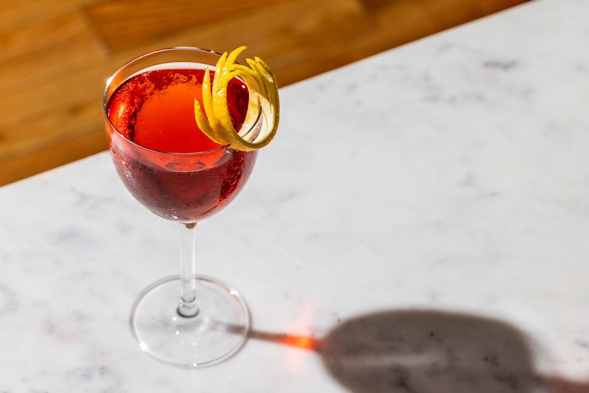 Currant Affairs is a Negroni rift on the menu. | Photo by Tavernetta