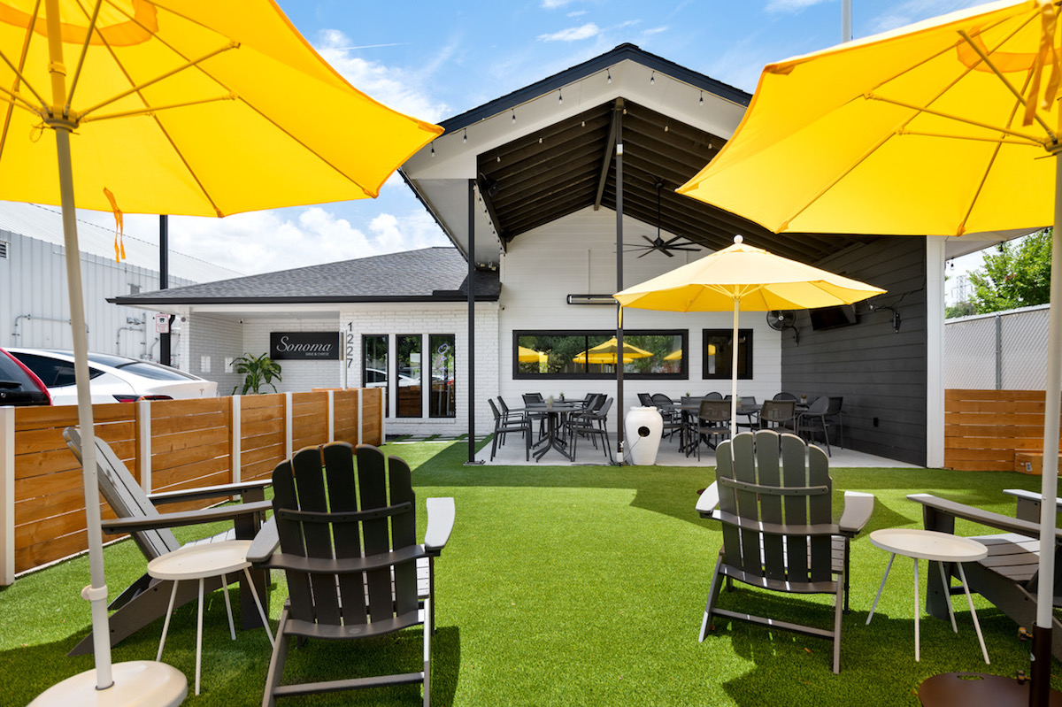 DSC_2382 copy - DiningOut Sonoma's Garden Oaks location boasts a charming patio peppered with vibrant yellow umbrellas. | Photo by Sonoma