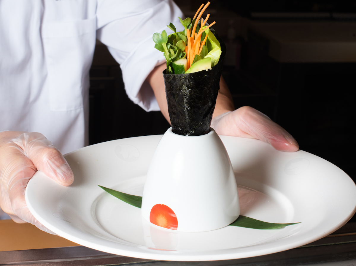 A cone-shaped hand roll at Nobu Houston. | Photo by Nobu Houston