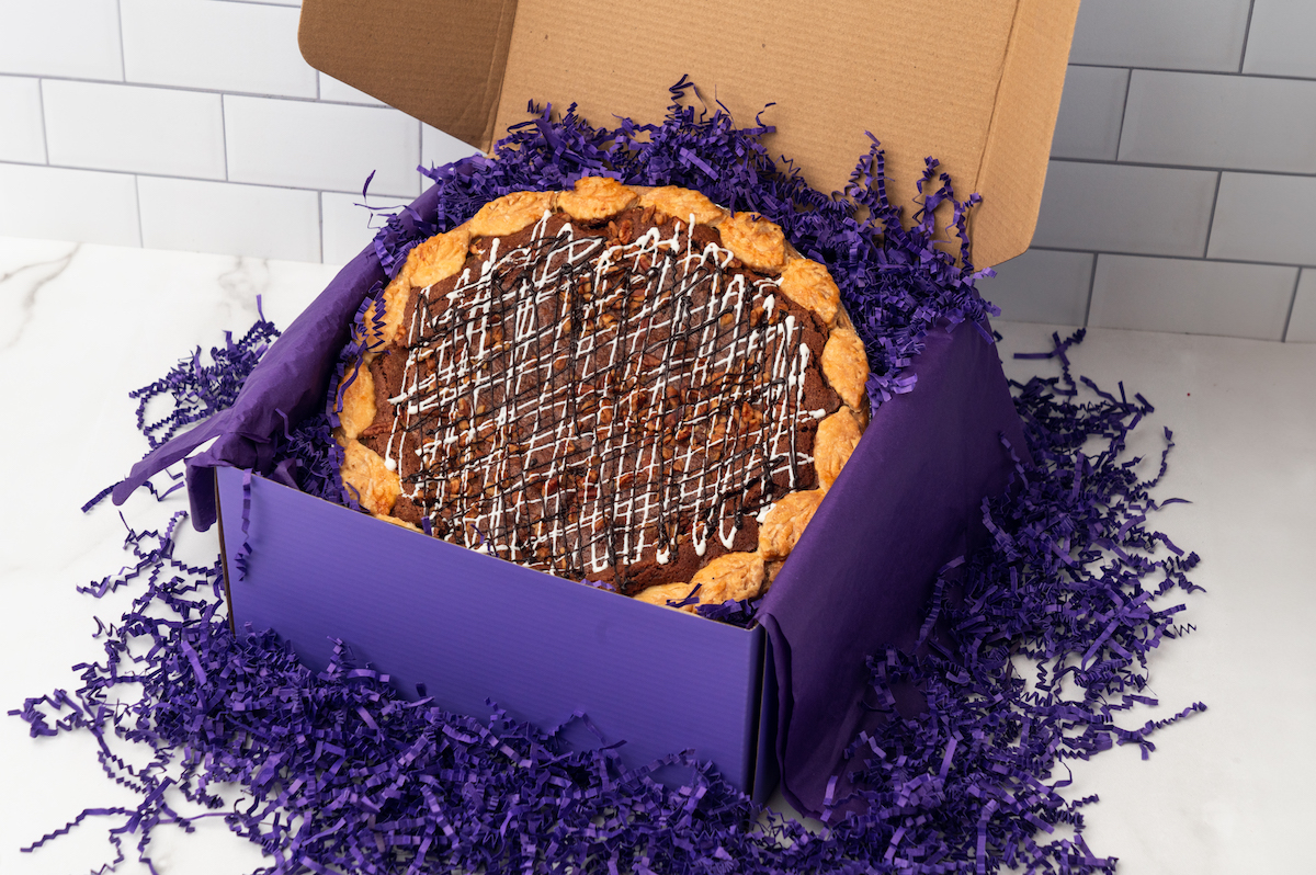 Pecan pie in its gift packaging at Dessert Gallery. | Photo by Dylan McEwan