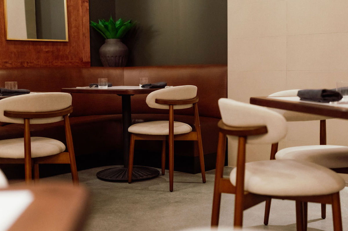 Soft, muted hues in the dining room at Mayahuel. | Photo by Brian Kennedy