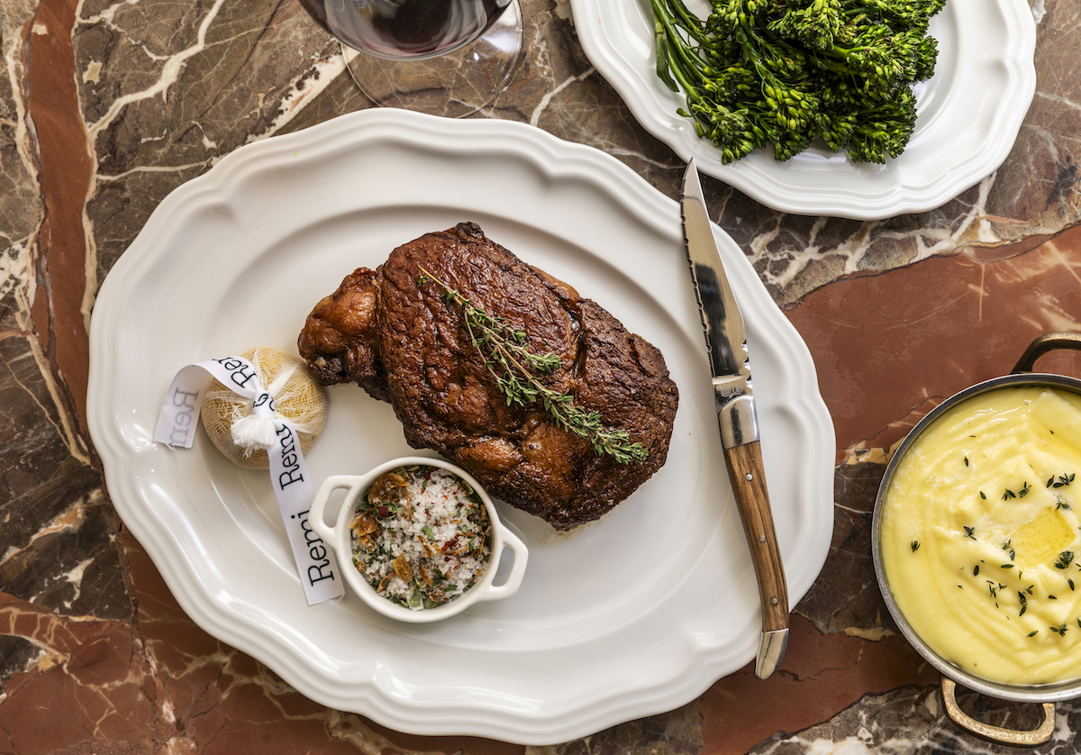 Dry-aged ribeye at Remi. | Photo by Julie Soefer