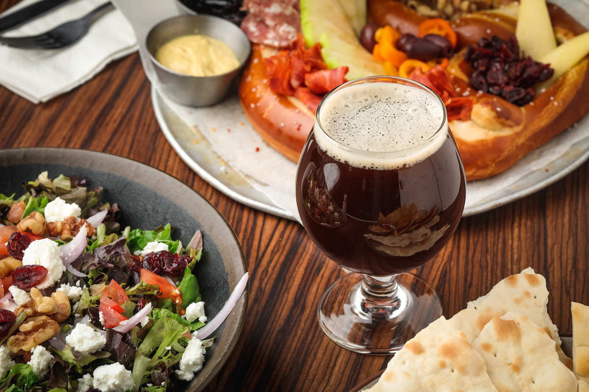 A brew and snacks at Flying Saucer Draught Emporium inside DFW airport. | Photo by Flying Saucer Draught Emporium