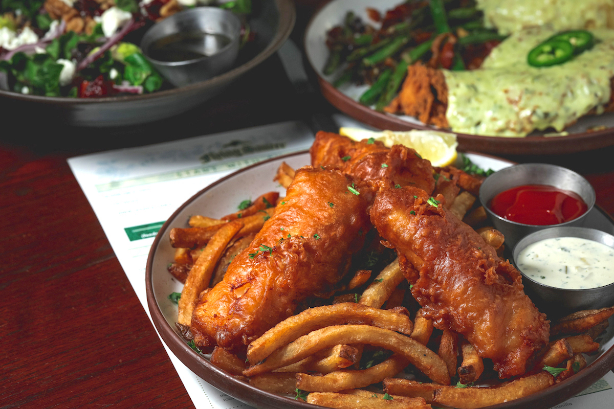 Fish and chips at Flying Saucer Draught Emporium. | Photo by Raynor Brumfield