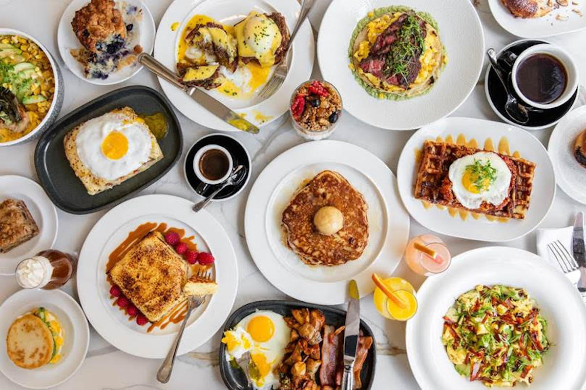 A large brunch spread of sweet and savory dishes at Fielding's River Oaks. | Photo by Boost 1 Marketing
