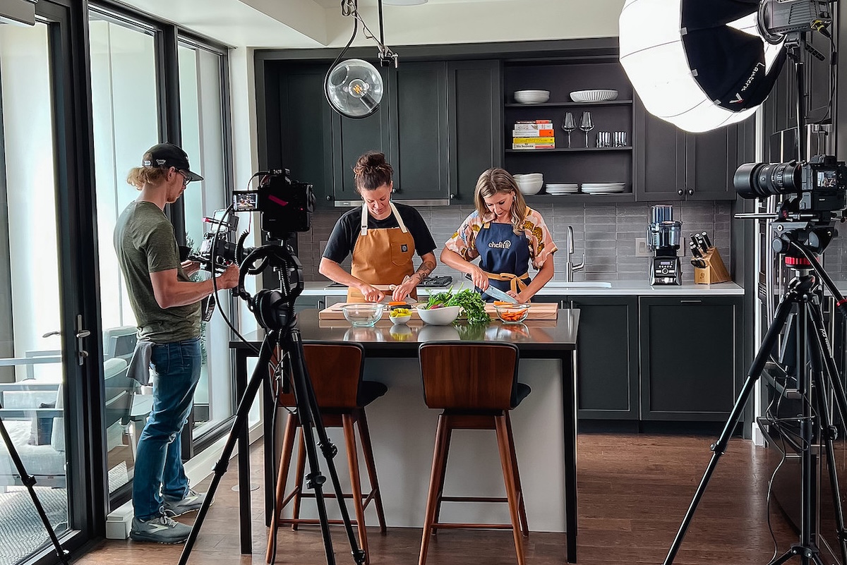 Relish-mini-corn-dogs-by-The-PR-Boutique - DiningOut Global Working hard in the kitchen for the show. | Photo by Behind the Apron Media