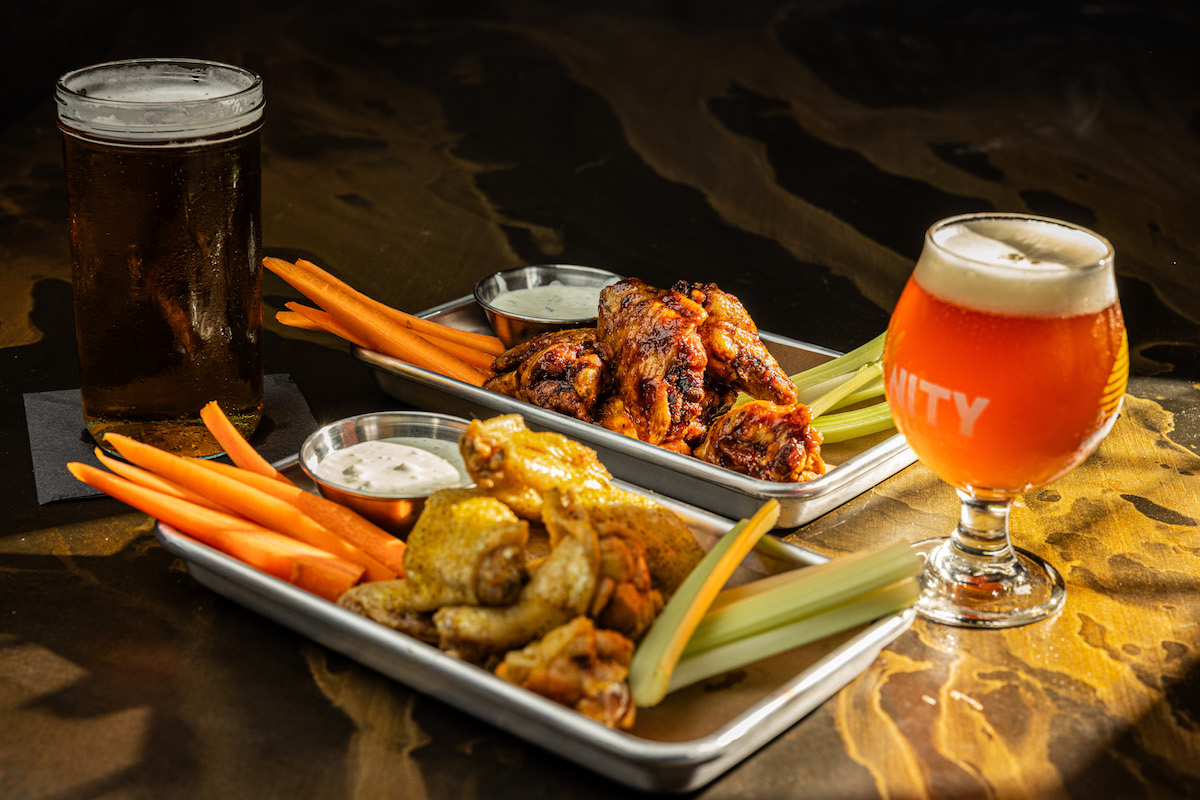 WIngs and beer at Gas Monkey Ice House. | Photo by Kathy Tran