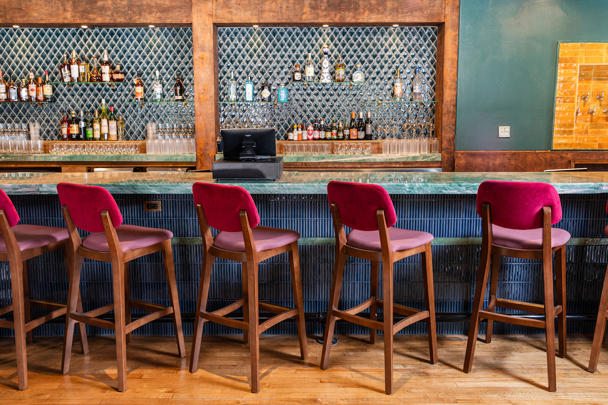 Bar seating at Good God, Nadine's. | Photo by Becca Wright