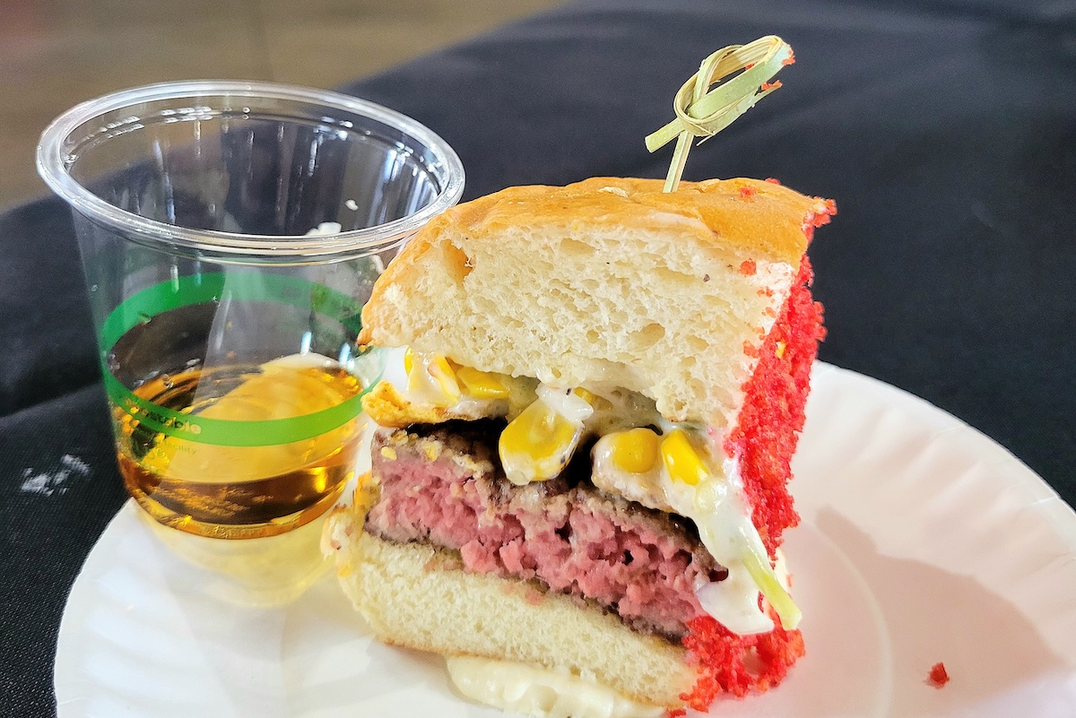 TravelersCart_ThaiFriedChickenWings_ByJennDuncan - DiningOut Great Divide Belmar coated the burger with hot Cheeto dust. | Photo by Linnea Covington