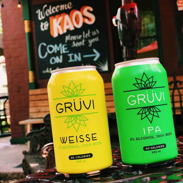 Denver's Kaos Pizzeria is one of over 100 restaurants and bars that stock Grüvi in Colorado. We're hoping for more in 2022! / Photo: Grüvi