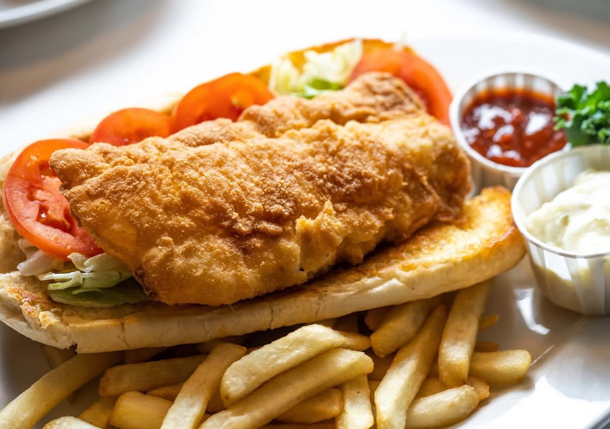 The Famous Fish Sandwich at Christie's Seafood & Steaks. | Photo by Christie's Seafood & Steaks